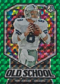 2020 Panini Mosaic - Old School Prizm Green #OS9 Troy Aikman Front