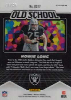 2020 Panini Mosaic - Old School Prizm Reactive Green #OS17 Howie Long Back