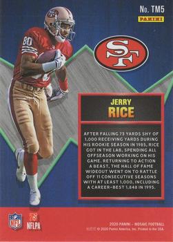 2020 Panini Mosaic - Touchdown Masters #TM5 Jerry Rice Back