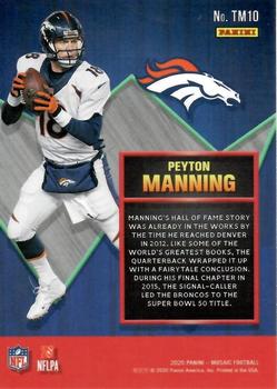 2020 Panini Mosaic - Touchdown Masters #TM10 Peyton Manning Back