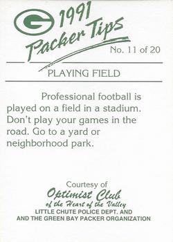 1991 Green Bay Packers Police - Optimist Club Heart of the Valley, Little Chute Police Department #11 LeRoy Butler Back