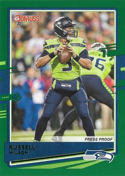 2020 Donruss - Press Proof Green #222 Russell Wilson Front