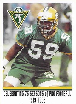 1993 Green Bay Packers Police - First National Bank Fox Valley, Goss Auto Body, Town and City of Menasha Police Dept. #2 Wayne Simmons Front