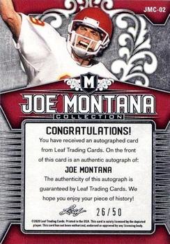 2020 Leaf Metal Joe Montana Collection #JMC-02 Joe Montana Back