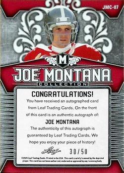 2020 Leaf Metal Joe Montana Collection #JMC-07 Joe Montana Back