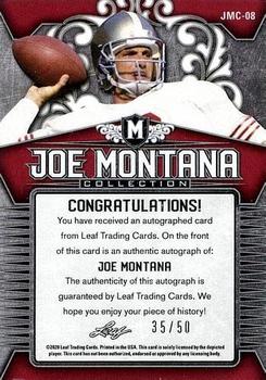 2020 Leaf Metal Joe Montana Collection #JMC-08 Joe Montana Back