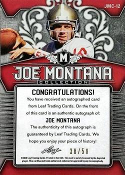2020 Leaf Metal Joe Montana Collection #JMC-12 Joe Montana Back