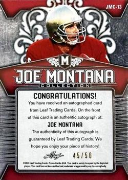 2020 Leaf Metal Joe Montana Collection #JMC-13 Joe Montana Back