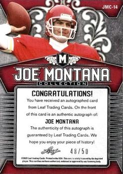 2020 Leaf Metal Joe Montana Collection #JMC-14 Joe Montana Back