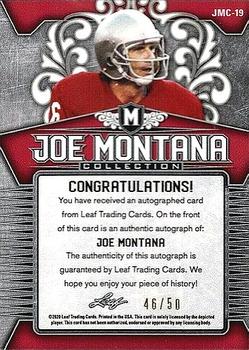 2020 Leaf Metal Joe Montana Collection #JMC-19 Joe Montana Back