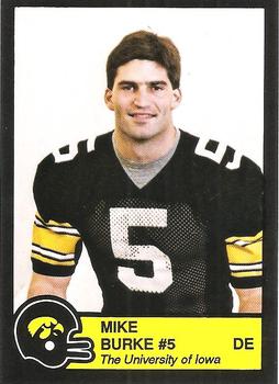 1988 Iowa Hawkeyes #NNO Mike Burke Front