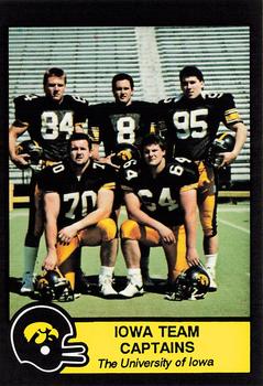 1988 Iowa Hawkeyes #NNO Team Captains Front