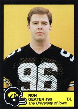 1989 Iowa Hawkeyes #NNO Ron Geater Front