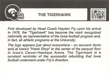 1989 Iowa Hawkeyes #NNO The Tigerhawk Back