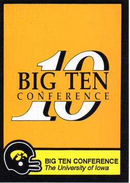 1989 Iowa Hawkeyes #NNO Big Ten Conference Front