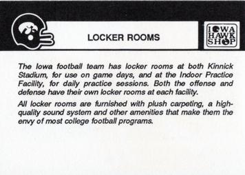 1989 Iowa Hawkeyes #NNO Iowa Locker Rooms Back