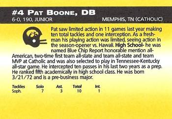 1993 Iowa Hawkeyes #NNO Pat Boone Back