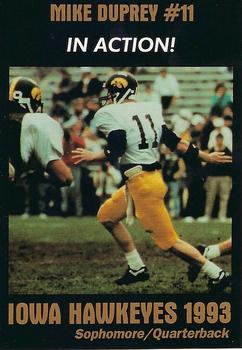 1993 Iowa Hawkeyes #NNO Mike Duprey Front