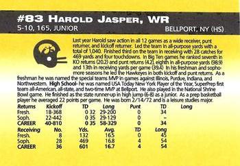 1993 Iowa Hawkeyes #NNO Harold Jasper Back