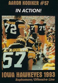 1993 Iowa Hawkeyes #NNO Aaron Kooiker Front