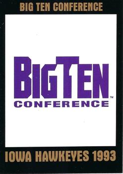 1993 Iowa Hawkeyes #NNO Big Ten Conference Front