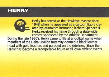 1993 Iowa Hawkeyes #NNO Herky Hawk Back