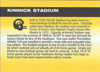 1993 Iowa Hawkeyes #NNO Kinnick Stadium Back