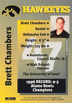 1997 Iowa Hawkeyes #NNO Brett Chambers Back