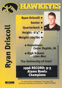 1997 Iowa Hawkeyes #NNO Ryan Driscoll Back