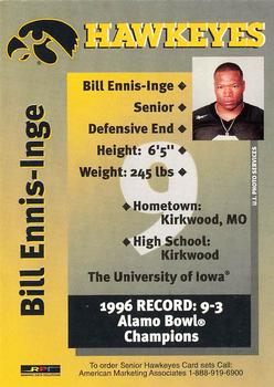1997 Iowa Hawkeyes #NNO Bill Ennis-Inge Back