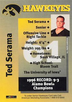 1997 Iowa Hawkeyes #NNO Ted Serama Back