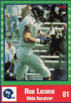 1992 Kansas Jayhawks #NNO Rob Licursi Front