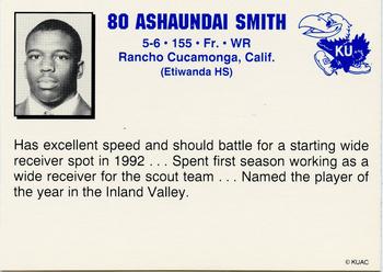 1992 Kansas Jayhawks #NNO Ashaundai Smith Back