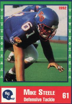 1992 Kansas Jayhawks #NNO Mike Steele Front
