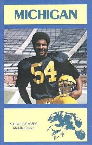 1977 Michigan Wolverines Postcards #NNO Steve Graves Front