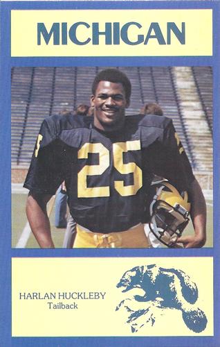 1977 Michigan Wolverines Postcards #NNO Harlan Huckleby Front