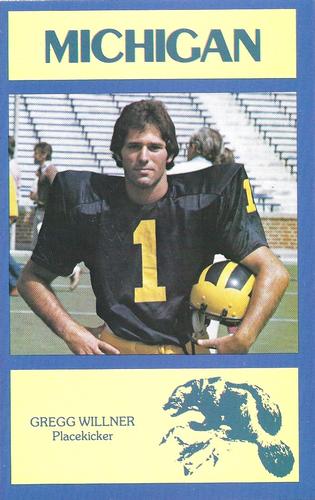 1977 Michigan Wolverines Postcards #NNO Gregg Willner Front