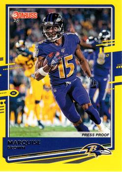 2020 Donruss - Press Proof Yellow #34 Marquise Brown Front