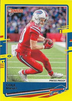 2020 Donruss - Press Proof Yellow #43 Cole Beasley Front
