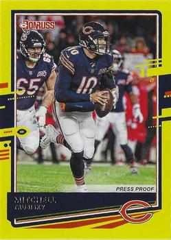 2020 Donruss - Press Proof Yellow #56 Mitchell Trubisky Front