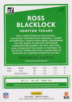 2020 Donruss - Press Proof Yellow #283 Ross Blacklock Back