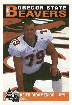 1999 Oregon State Beavers Smokey #NNO Keith DiDomenico Front