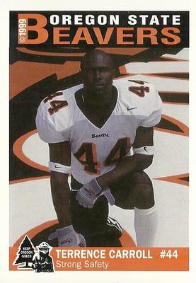 1999 Oregon State Beavers Smokey #NNO Terrence Carroll Front