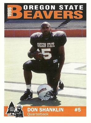 1995 Oregon State Beavers Smokey #NNO Don Shanklin Front