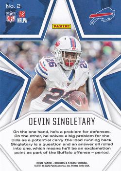 Devin Singletary 2020 Panini Rookies and Stars Football Card Buffalo Bills
