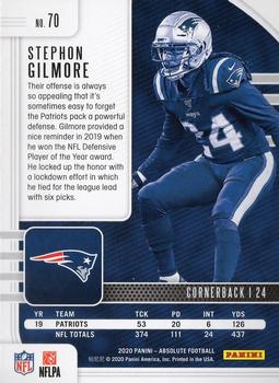 2020 Panini Absolute - Blue #70 Stephon Gilmore Back