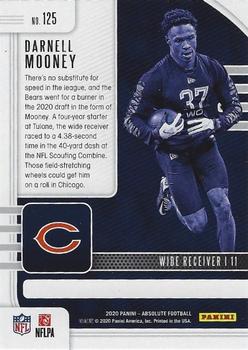 2020 Panini Absolute - Blue #125 Darnell Mooney Back