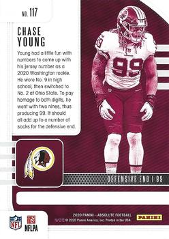 2020 Panini Absolute - Red #117 Chase Young Back