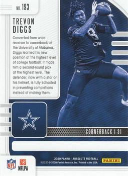 2020 Panini Absolute - Red #193 Trevon Diggs Back