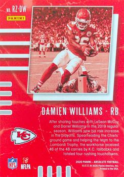 2020 Panini Absolute - Red Zone #RZ-DW Damien Williams Back